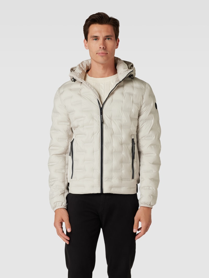 Hybridjacke mit Label-Detail Modell 'REPEAT' in kitt