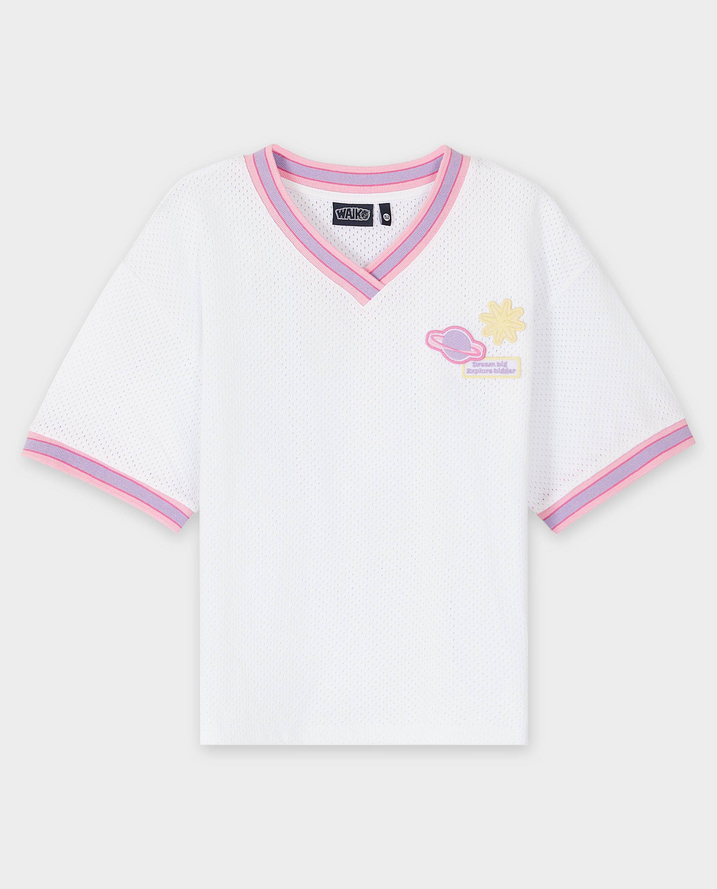 Tricou Waiko Mesh cu imprimeu alb