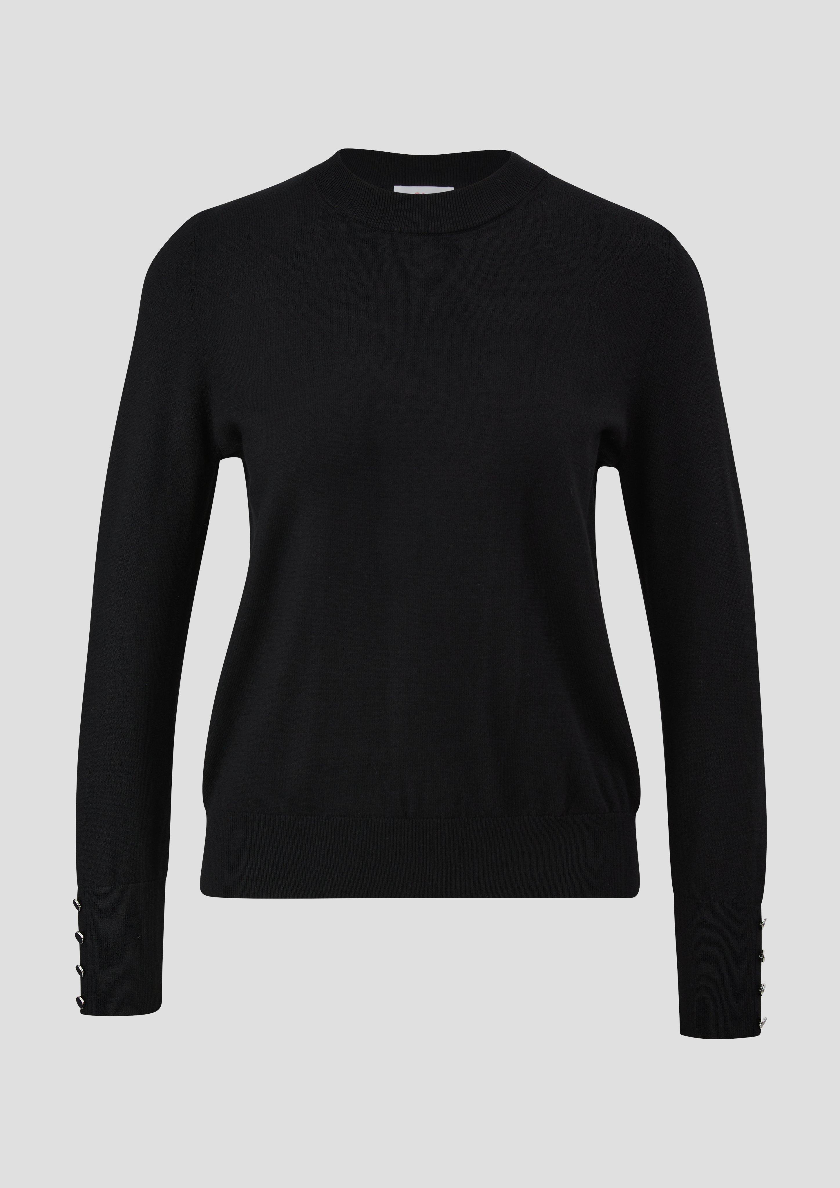 Feinstrickpullover mit Zierknöpfen  2142759-9999