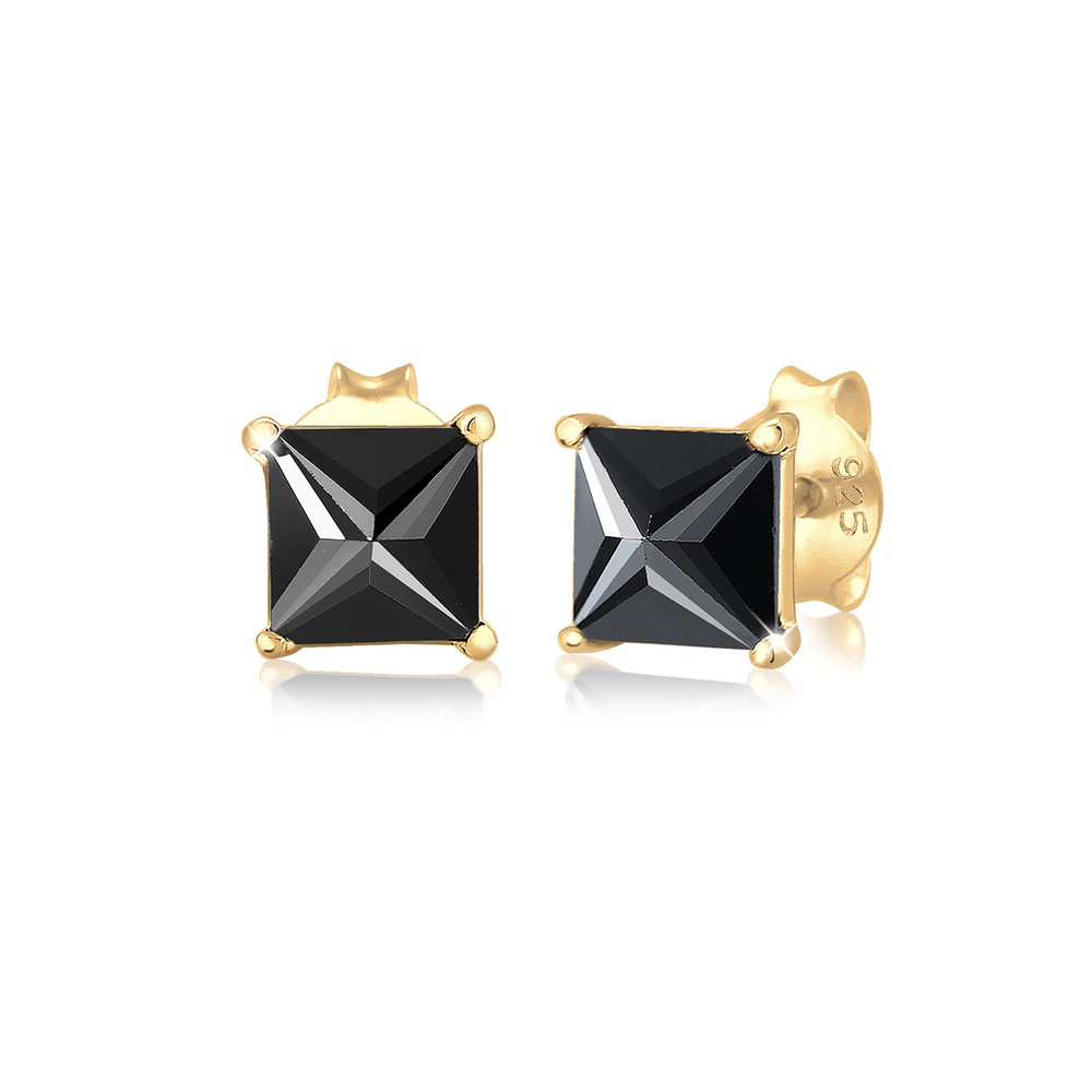 Elli Elli Boucles d'Oreilles Geo Rechteck Zirkonia Eckig 925 Sterling Silber Boucles d'oreilles