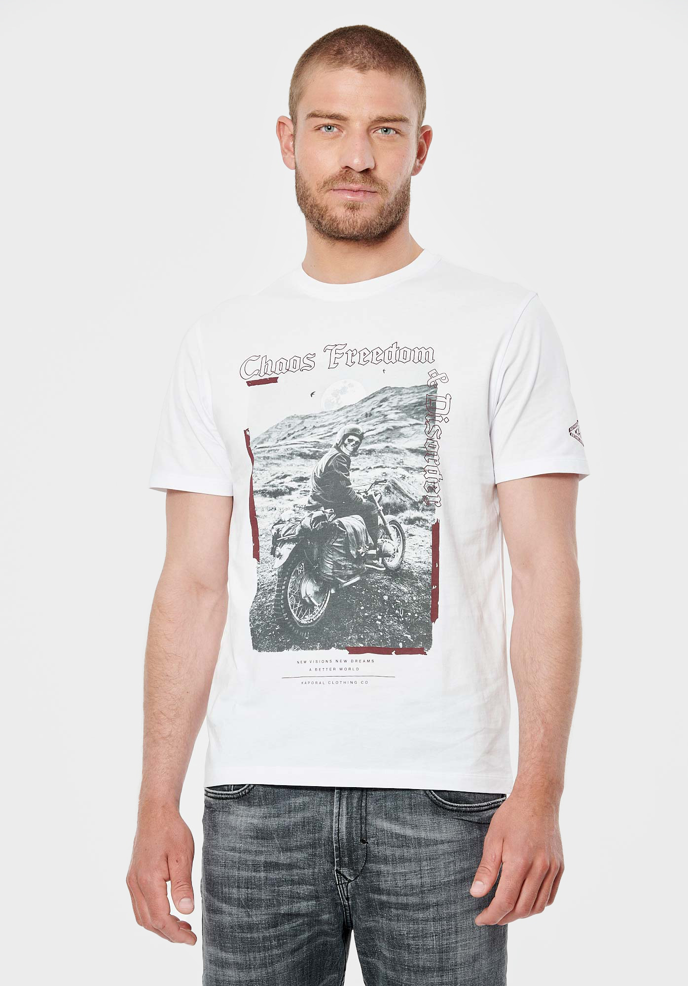 RAZI   T-shirt blanc homme 100% coton