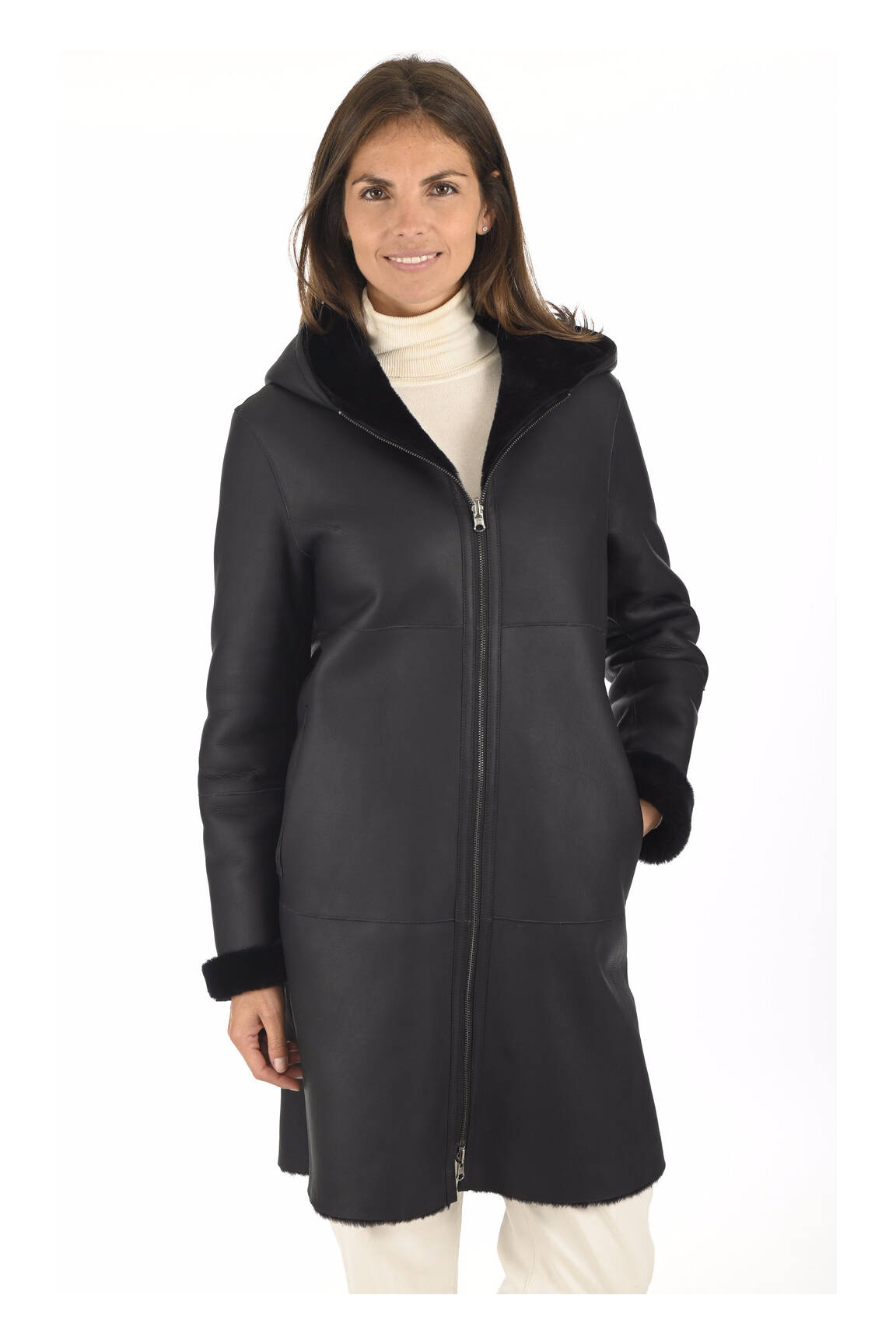 La Canadienne Manteaux Longs Femme couleur bleu