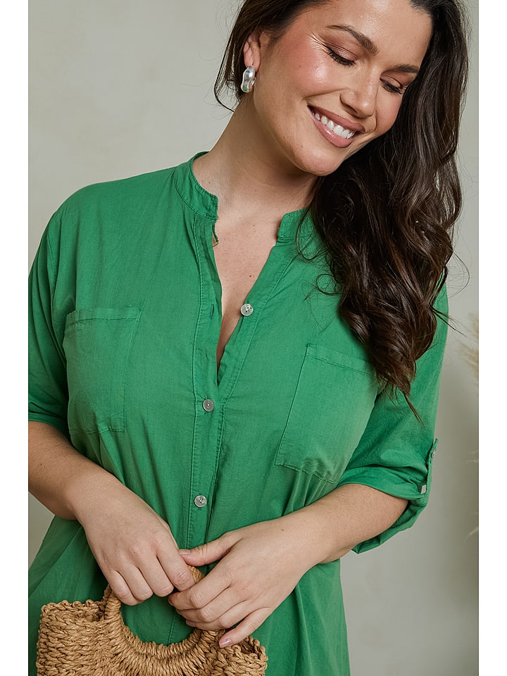 Curvy Lady Kleid in Grün günstig kaufen