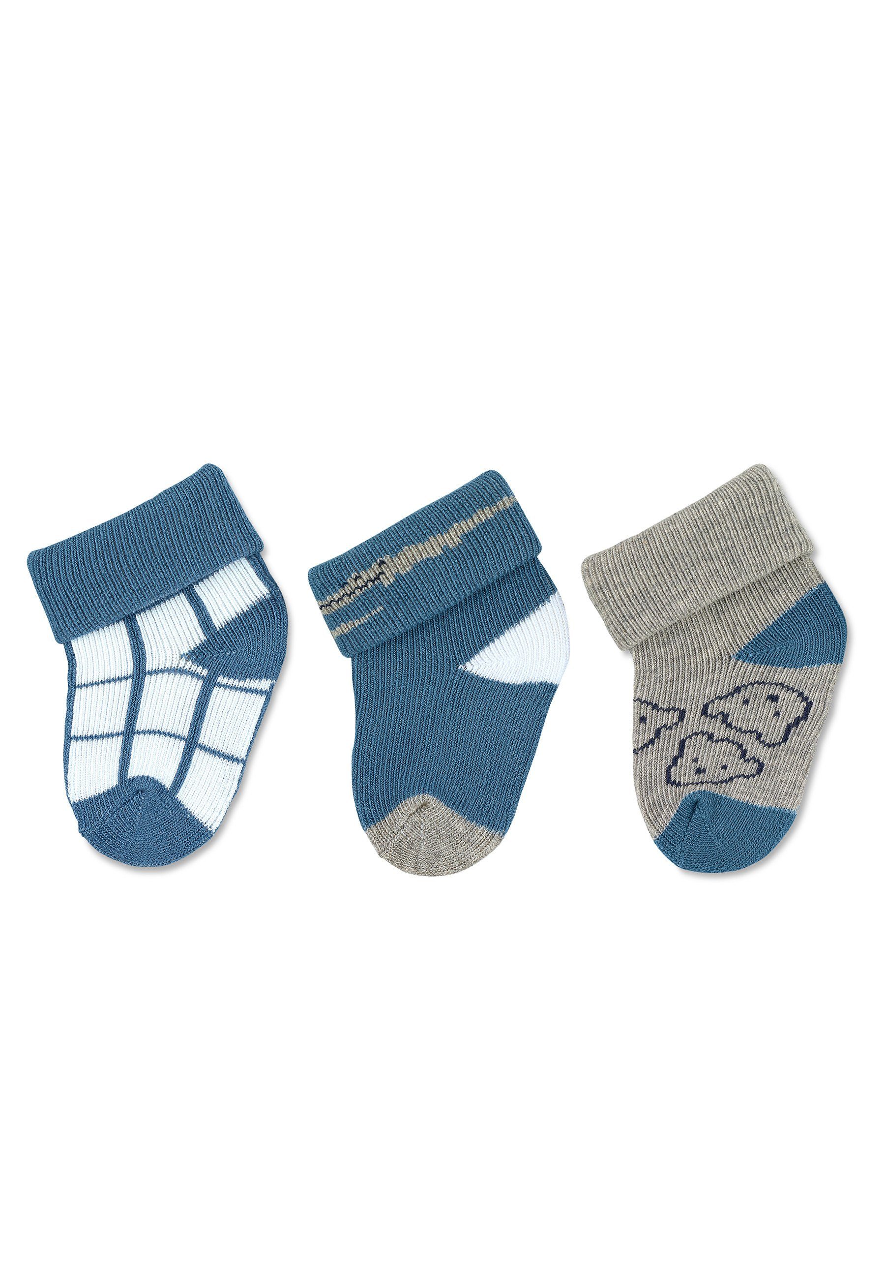 Sterntaler® Feinsöckchen Erstlingssöckchen Krokodil, 3er-Pack