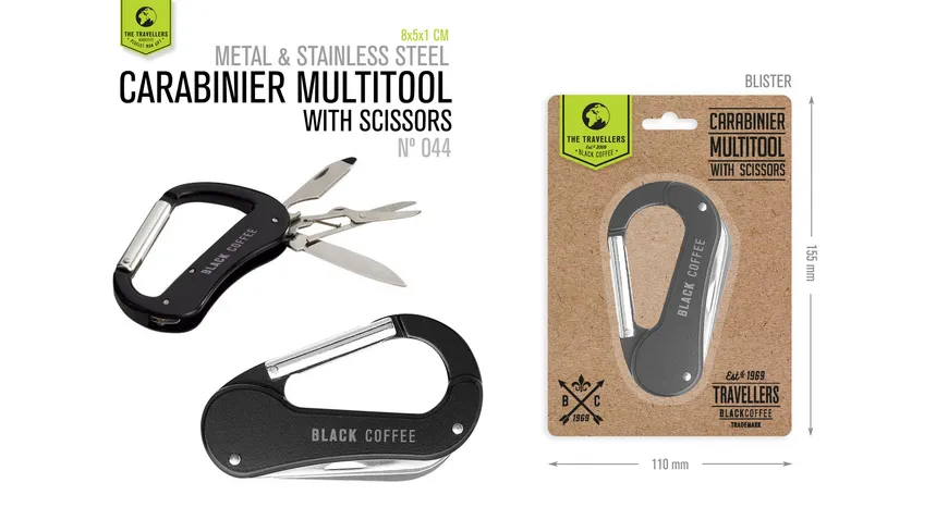 BLACK COFFEE Karabiner Multitool
