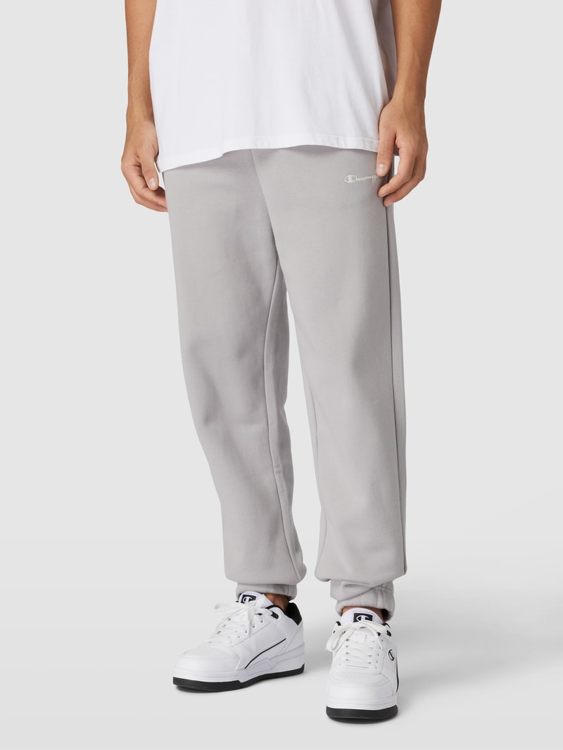 Sweatpants mit Label-Stitching Modell 'Rochester' in hellgrau