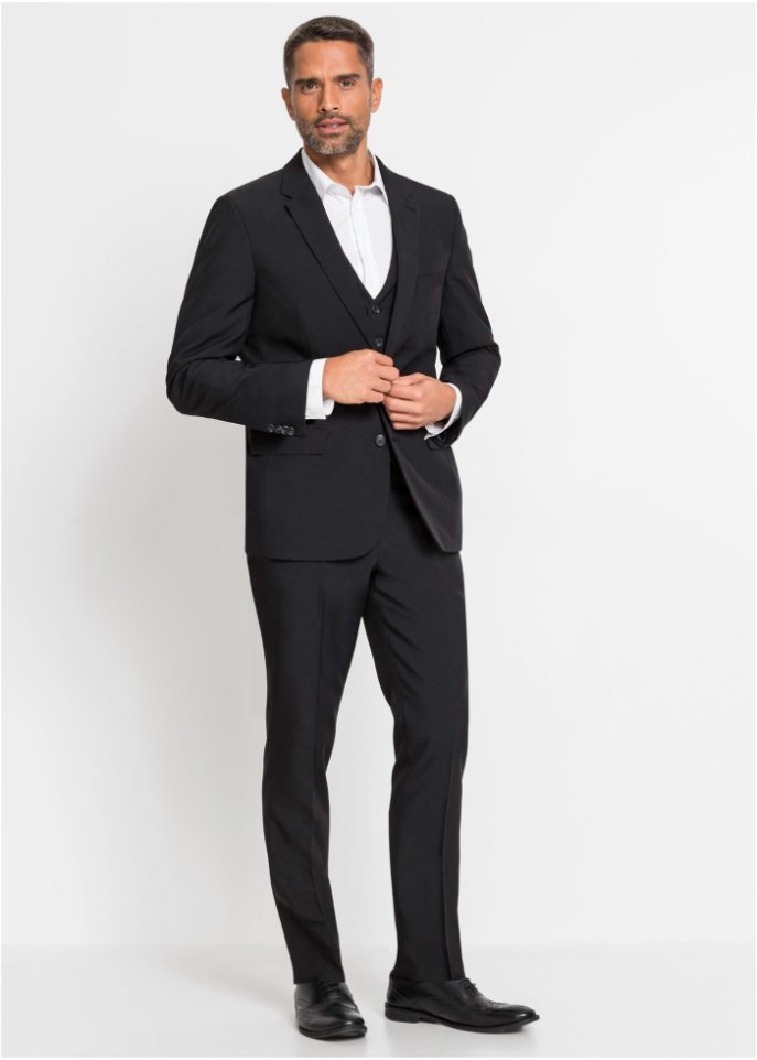 Anzug (4-tlg.Set): Sakko, 2 Hosen, Weste
