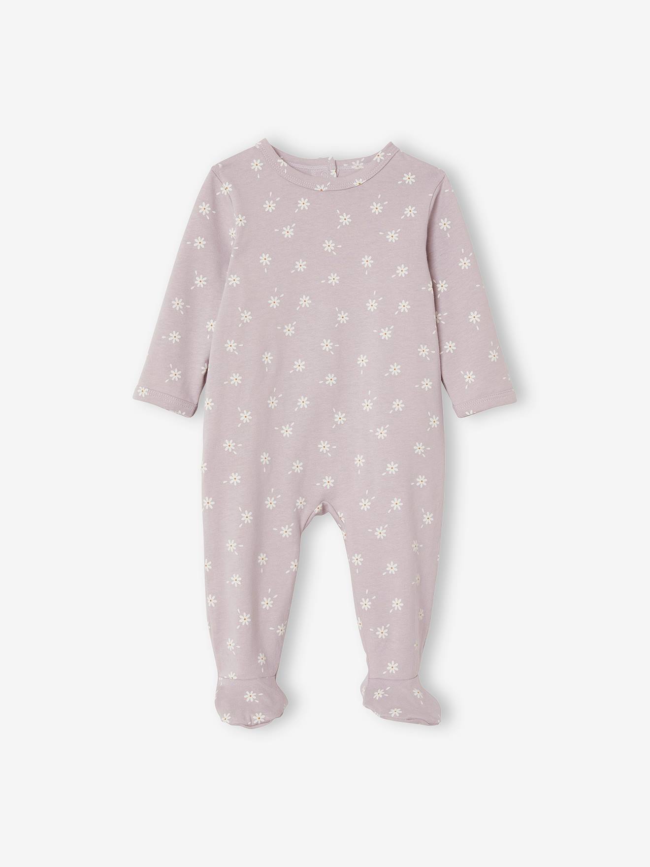 Lot de 3 pyjamas en coton bébé ouverture dos lot ivoire