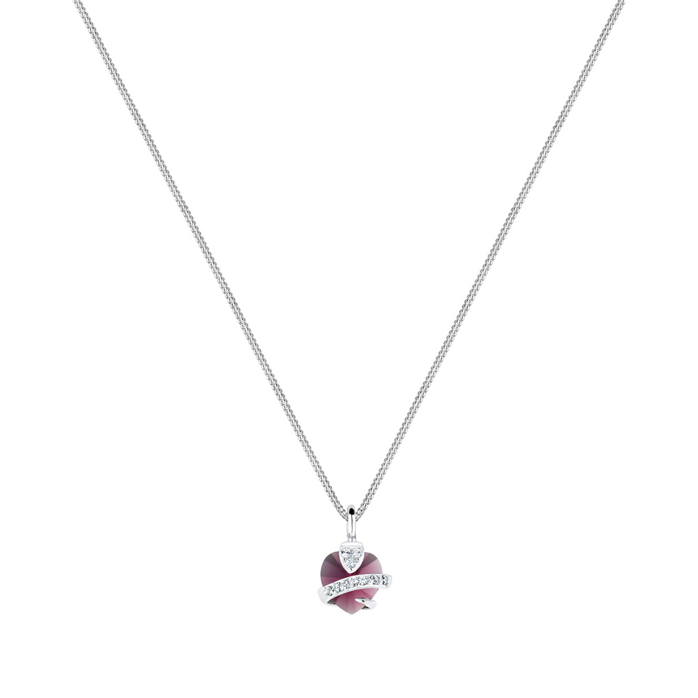 Elli Elli Collier Femme Pendentif Coeur Précieux avec Cristal en Argent Sterling 925 collier