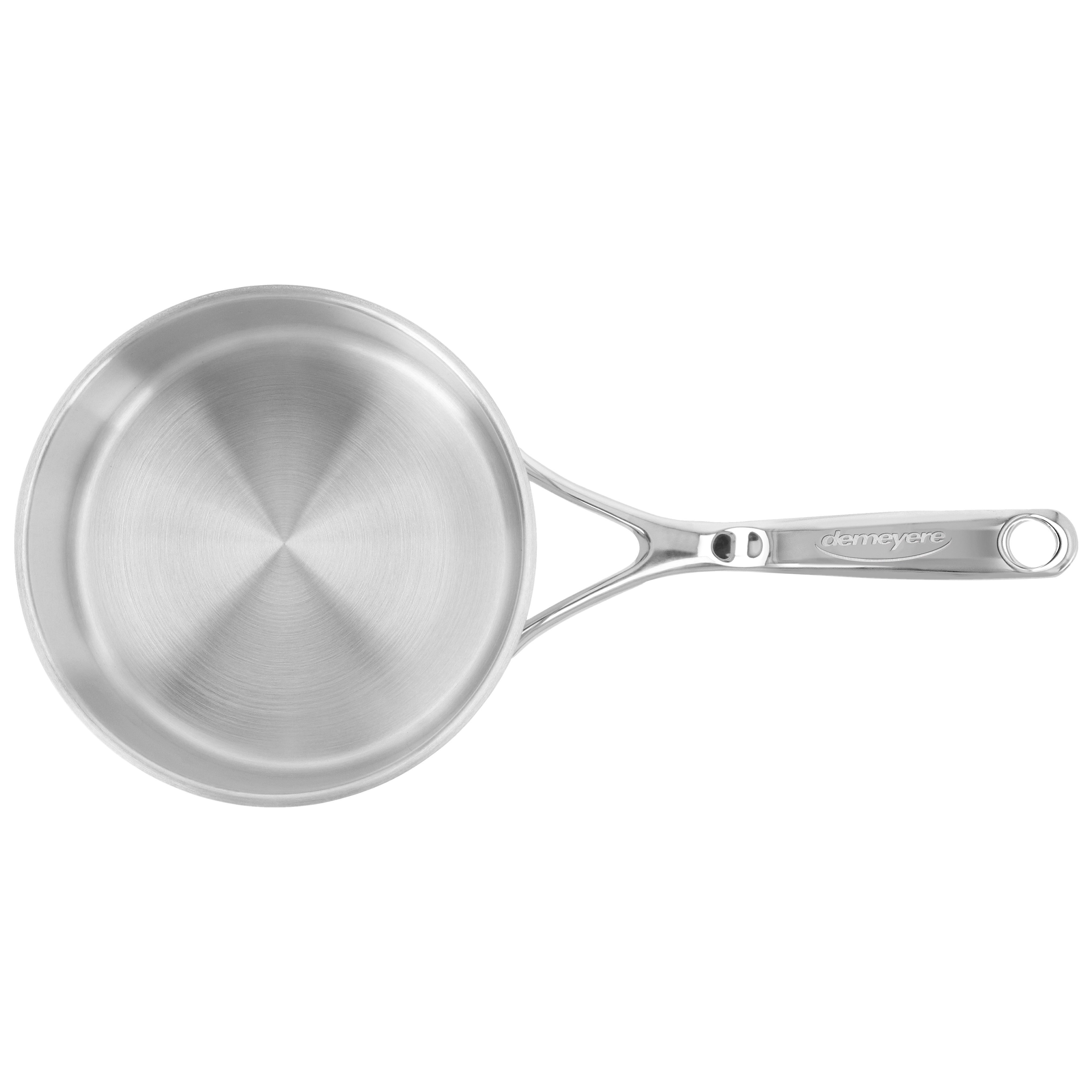 Stieltopf ohne Deckel 18 cm, 18/10 Edelstahl, Silber