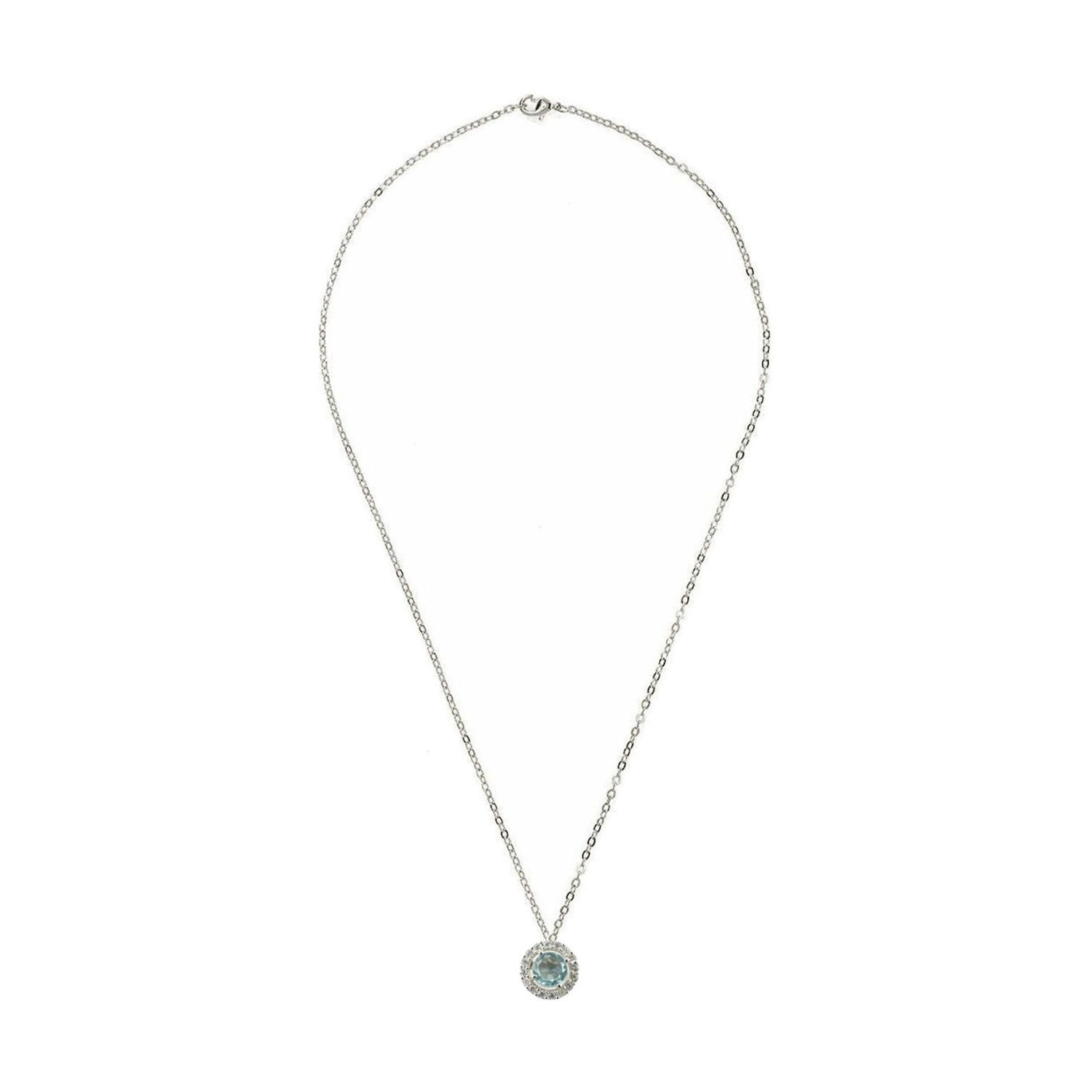 Kette mit Anhänger 'Aquamarin Quarz'