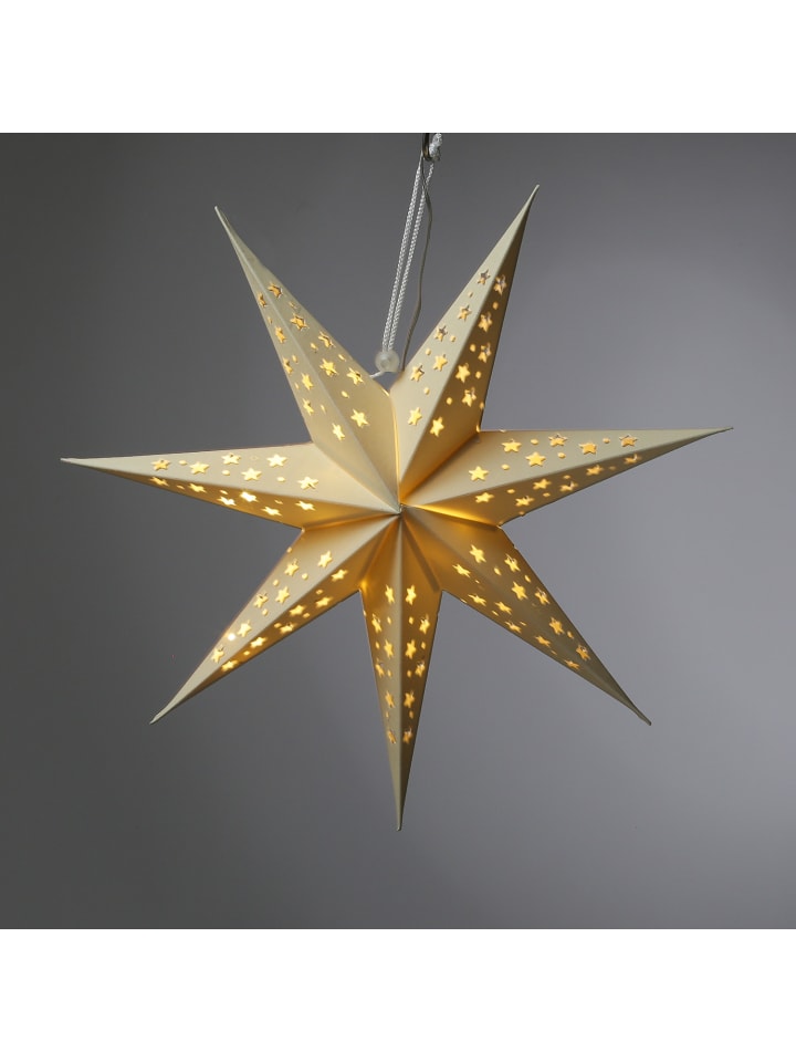 MARELIDA LED Papierstern Samtstern Weihnachtsstern D: 40cm in weiß günstig kaufen onesize