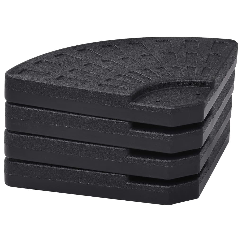 vidaXL Schirmhalter Sonnenschirmständer Fächerförmig 4 Stk Schwarz