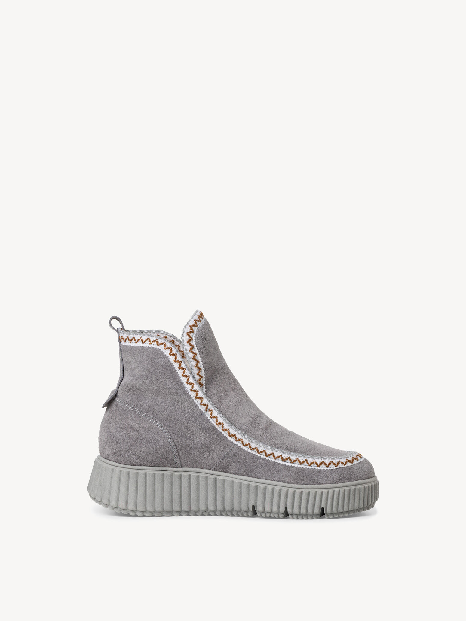 Bottine en cuir - gris doublure chaude