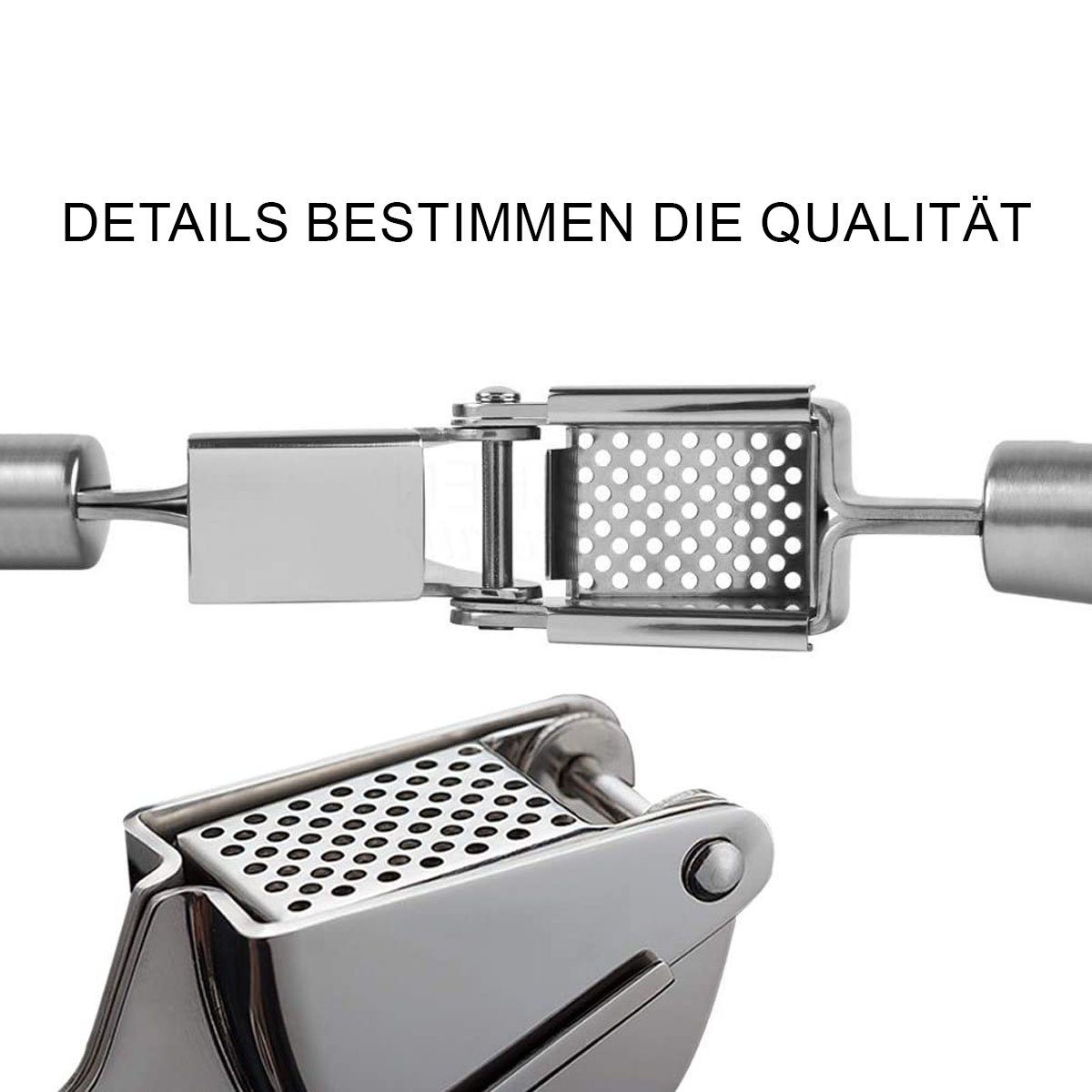 Questive Knoblauchpresse Premium Knoblauchpresse Edelstahl Rostfrei Knoblauchbrecher