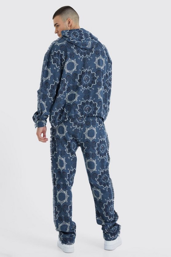 Tall Jacquard Jogginghose mit geteiltem Saum