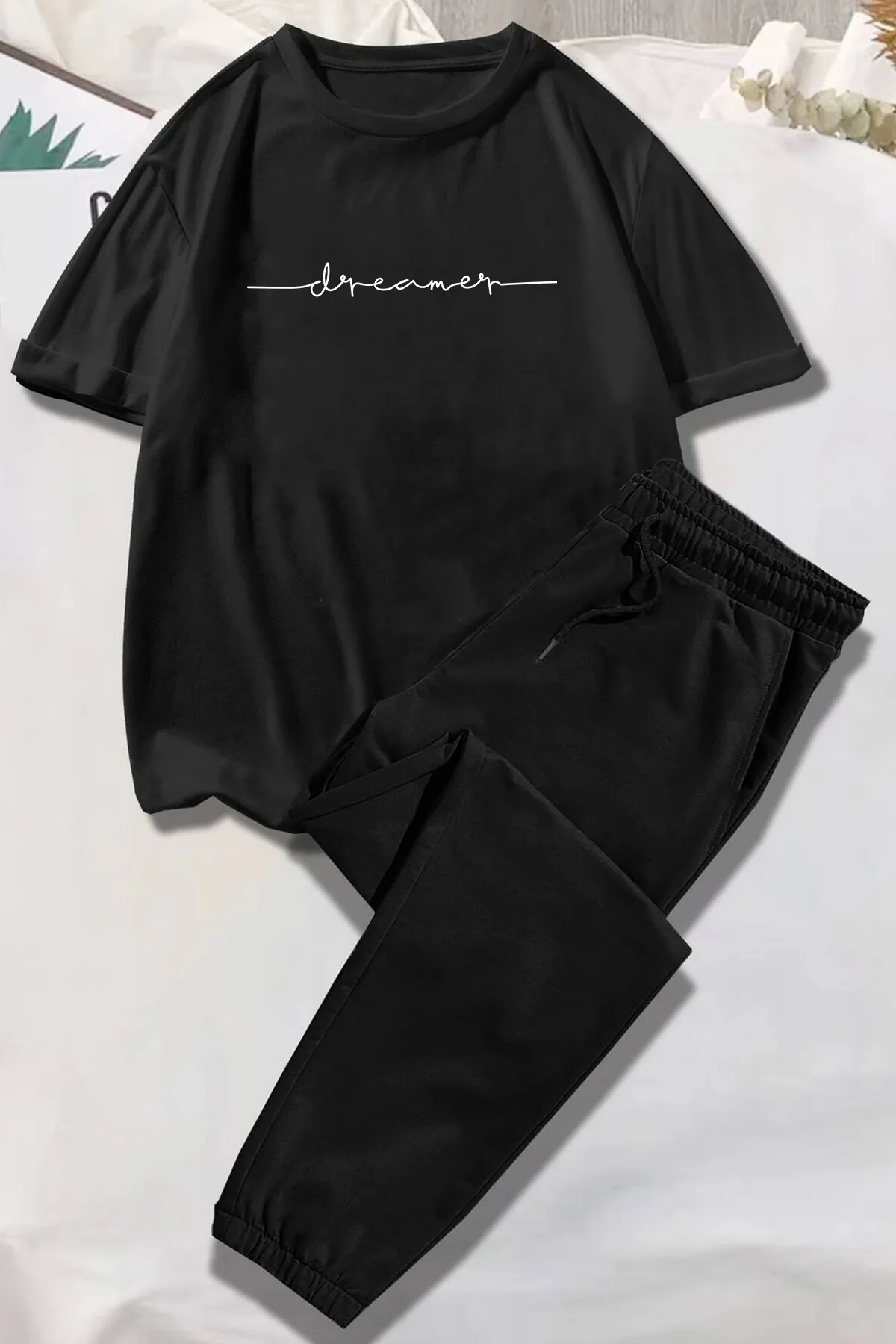 uyguntarz  Bedrucktes Trainingsanzug-Set „Dreamer“ für Unisex