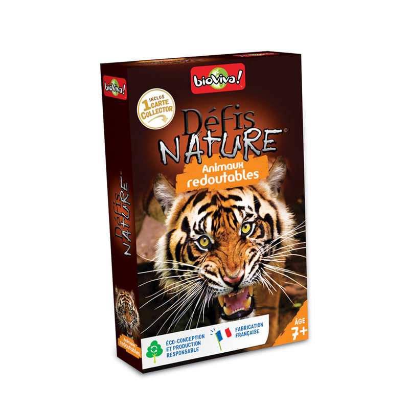 Jeu de cartes Défis Nature Animaux redoutables Bioviva