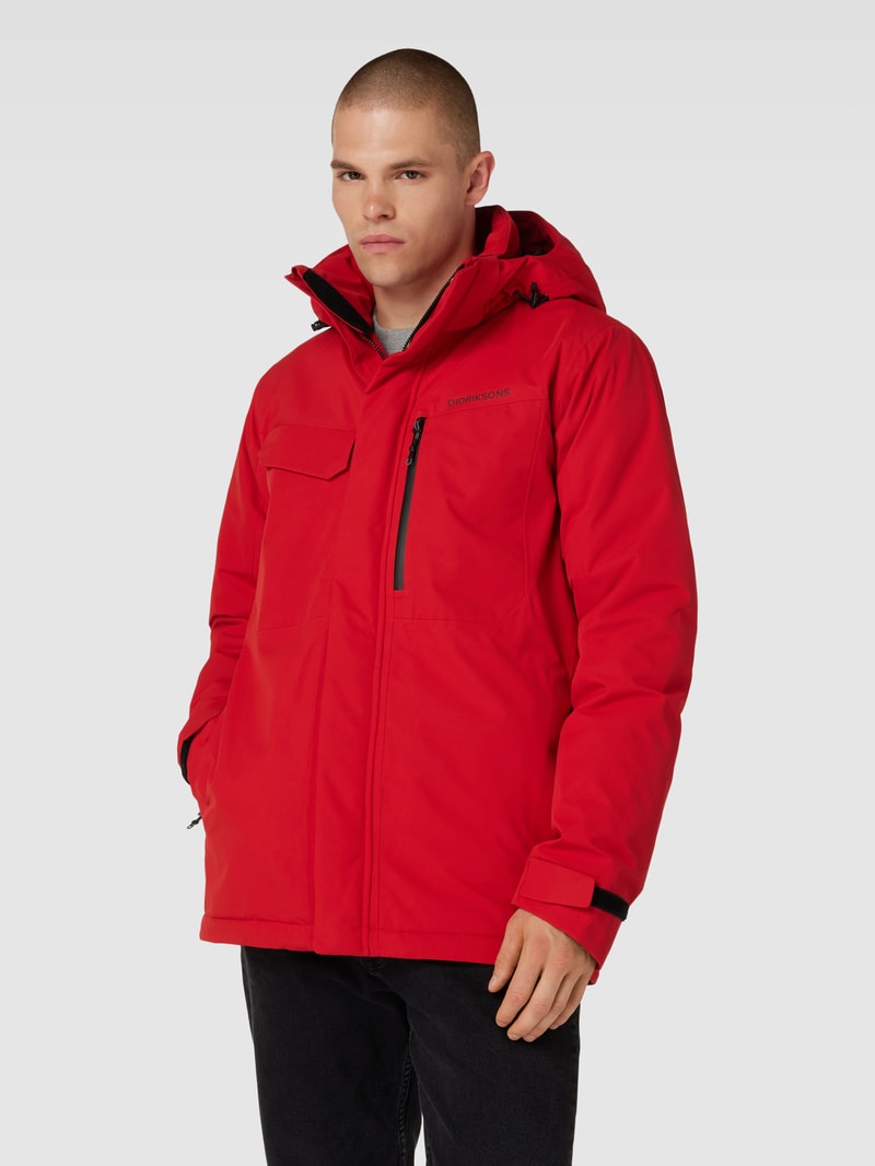 Jacke mit Label-Details Modell 'STEFAN' in rot