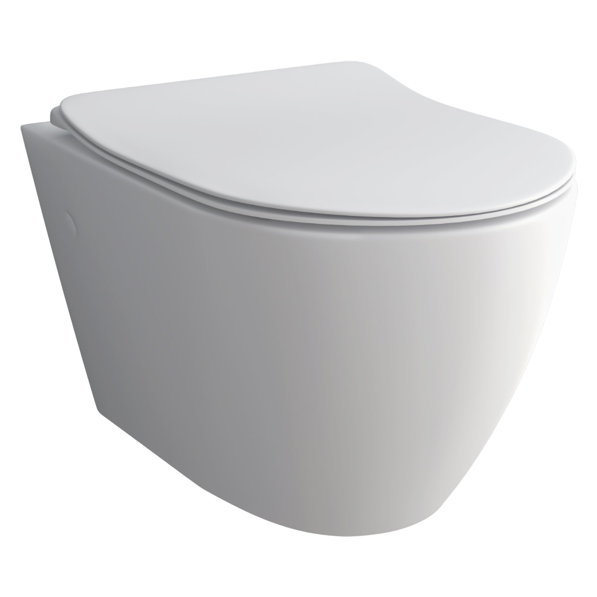 Alpenberger Tiefspül-WC Spülrandloses Hänge WC mit Nano - Geberit Passend, Wandhängend, Abgang Waagerecht, Toilette 2-tlg., Keramik Wand WC mit WC Deckel mit Absenkautomatik