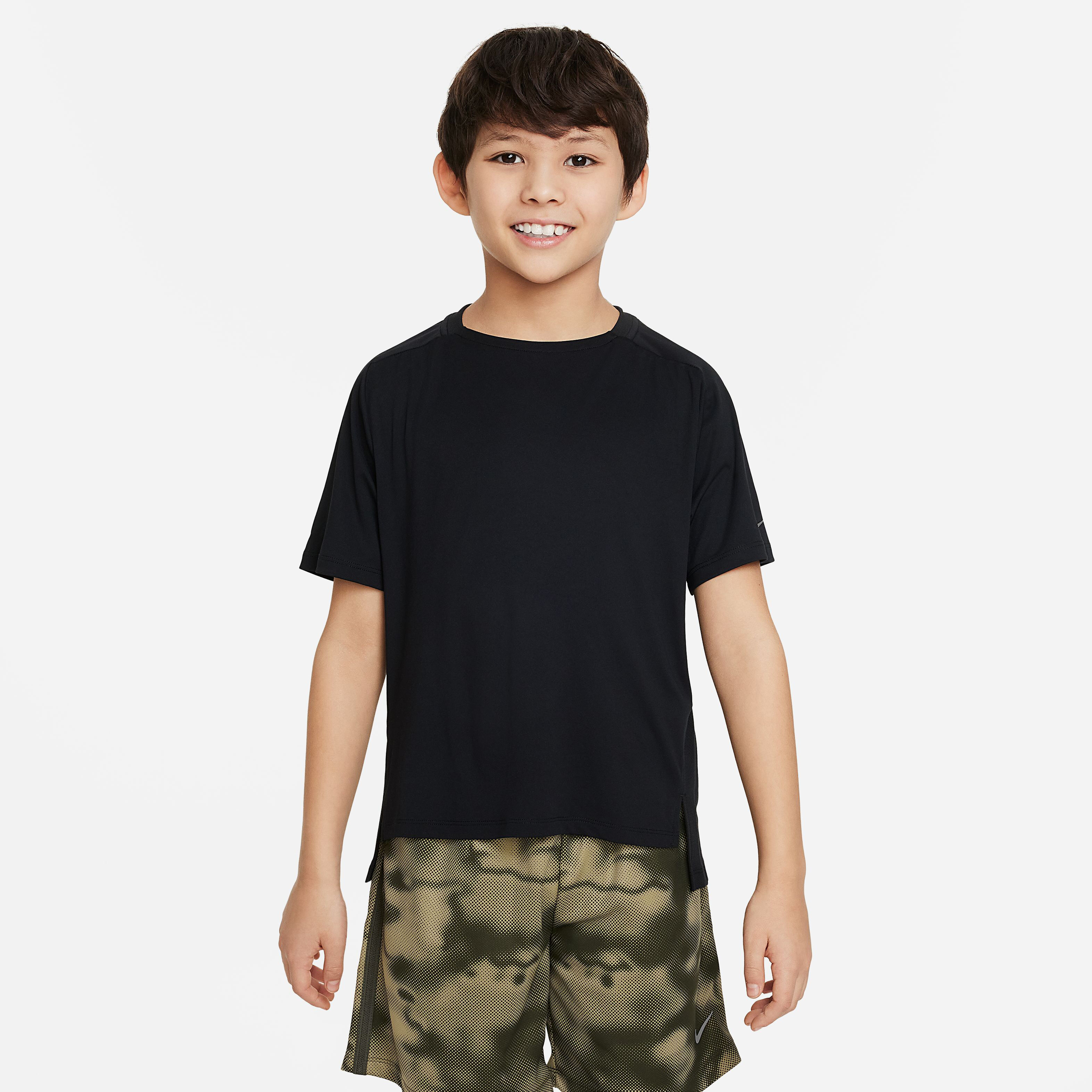 Dri-Fit Multi Tech Laufshirt Jungen - Schwarz