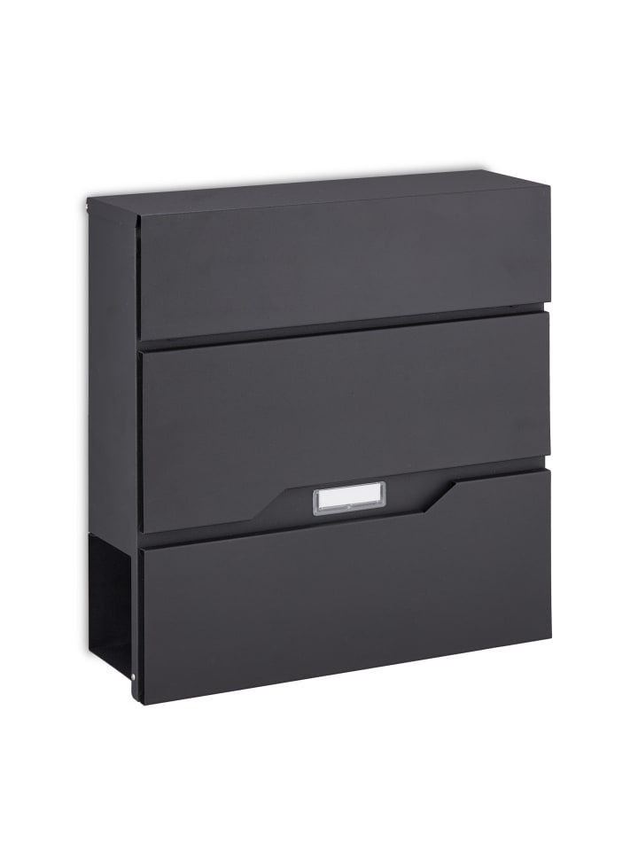 relaxdays Briefkasten in Schwarz günstig kaufen onesize