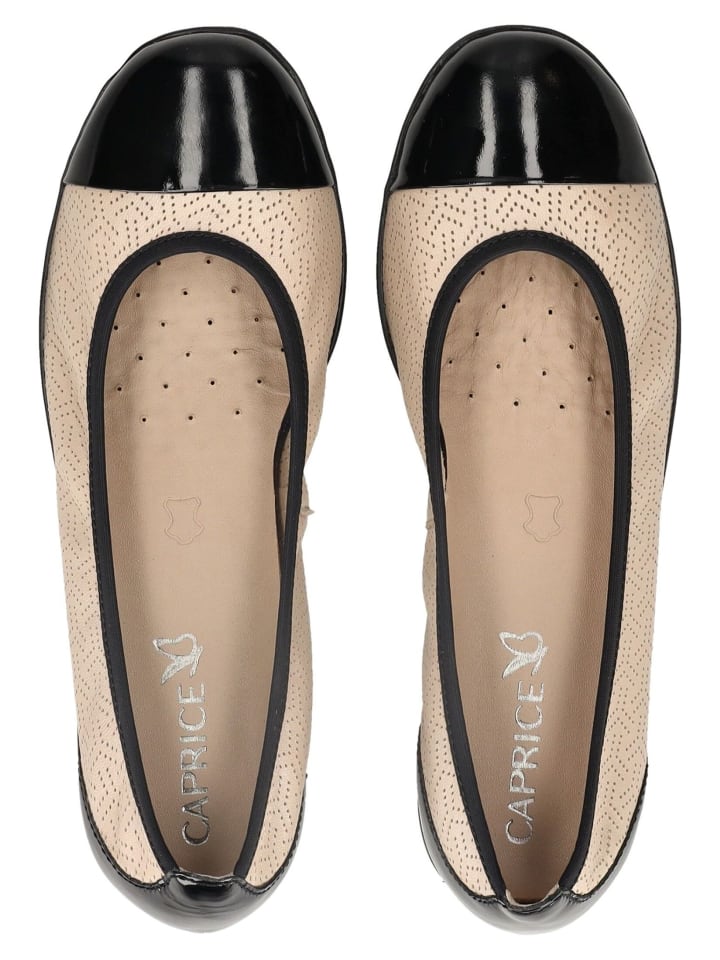 Caprice Ballerinas in Beige/Schwarz günstig kaufen