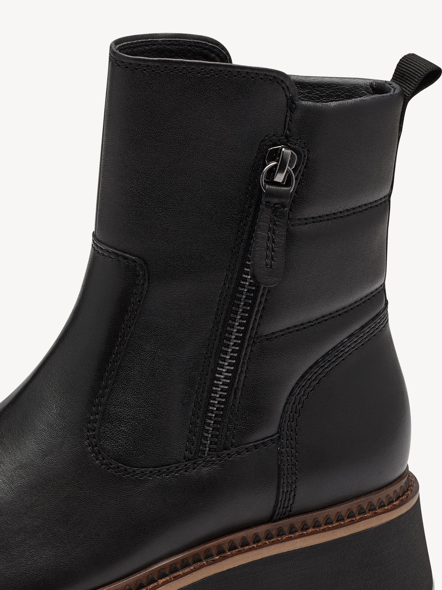 Bottine en cuir - noir