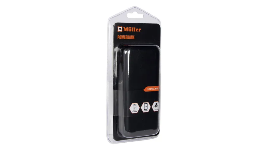 Powerbank, 10.000 MAH Schwarz