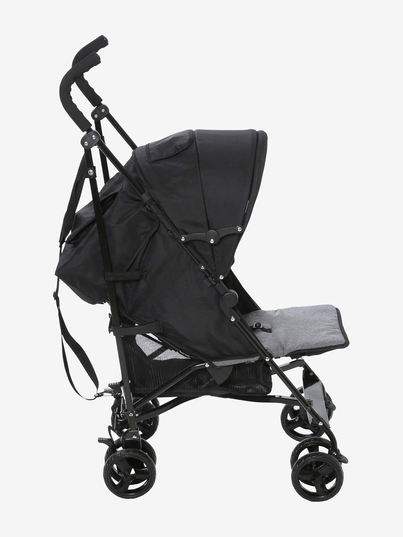 Poussette-canne multiposition vertbaudet Facilcity 2 noir/gris