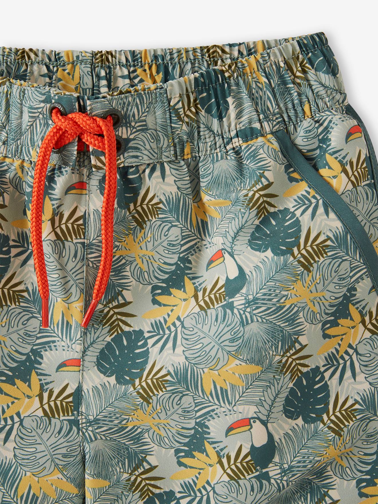 Vertbaudet Bedruckte Jungen Badeshorts Oeko-Tex - grün bedruckt