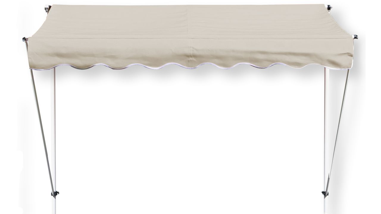 Grasekamp Klemmmarkise Ontario 205x130cm Sand Beige Balkonmarkise höhenverstellbar von 200 cm – 320 cm