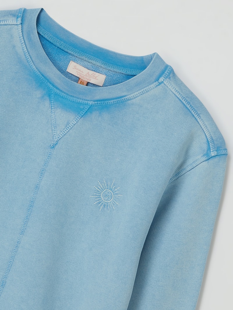 Sweatshirt aus Baumwolle Modell 'Noera' in hellblau