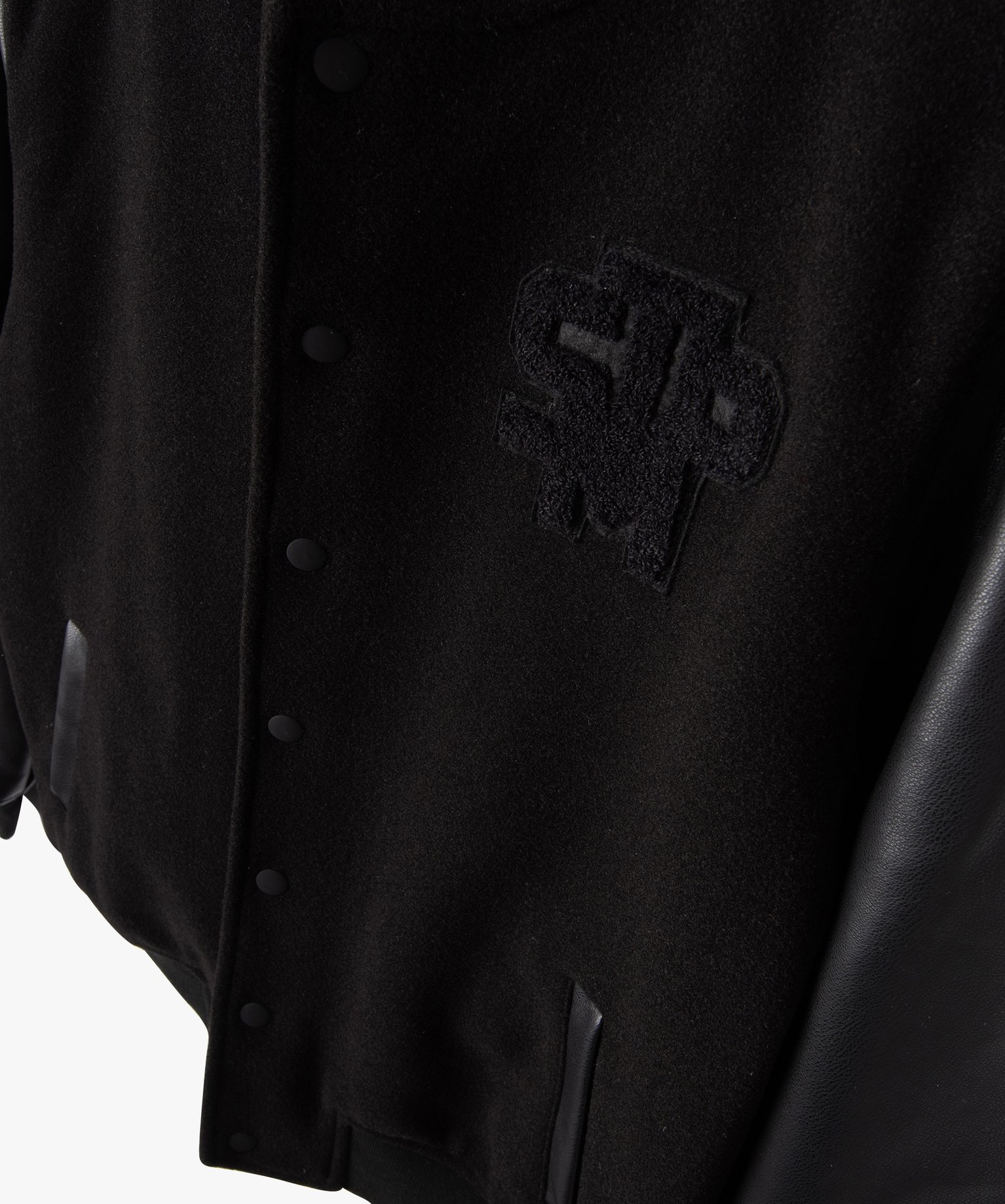 Blouson bimatières avec finitions bord-cte Garçon noir | GEMO