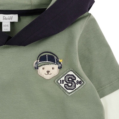 T-Shirt langarm, dunkelgrün für Jungs