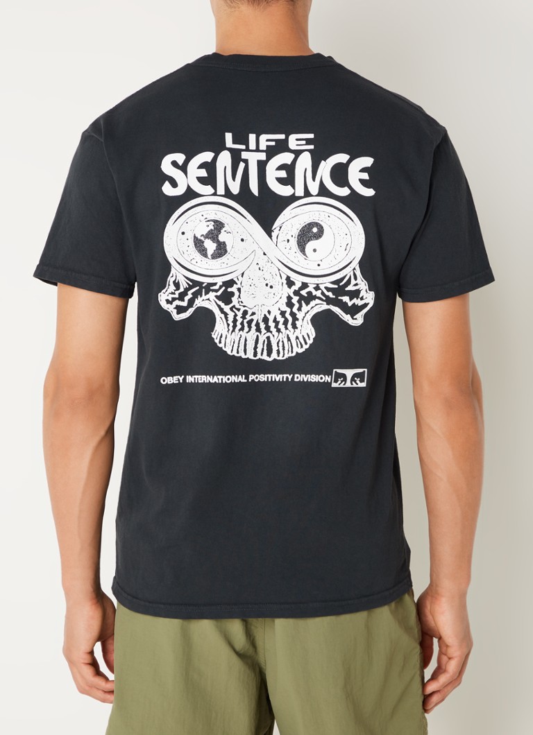 Obey Life Sentence T-shirt with front and back print
