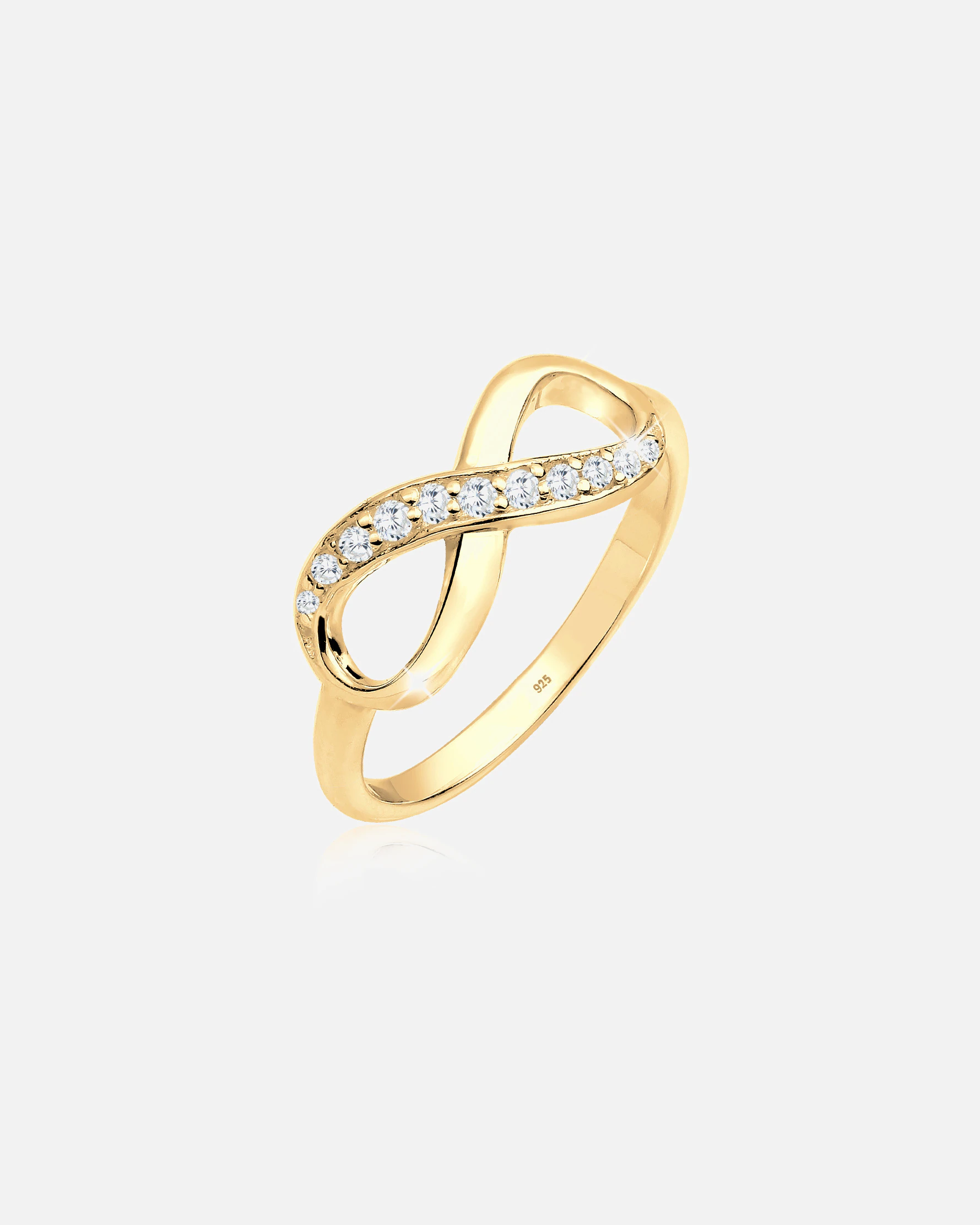 Elli Damen-Ohrring mit Unendlichkeitssymbol und Zirkonia-Kristallen aus 925er Sterlingsilber