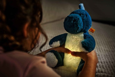 Light at Night Spott Stegosaurus, 28 cm, hellblau