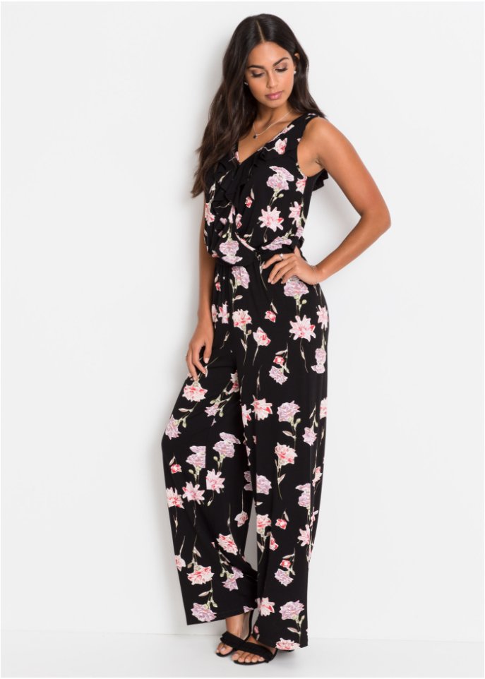 Geblümter Jersey-Jumpsuit