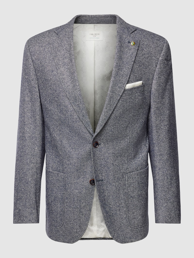 Regular Fit Sakko mit Reverskragen Modell 'Tedrick' in blau