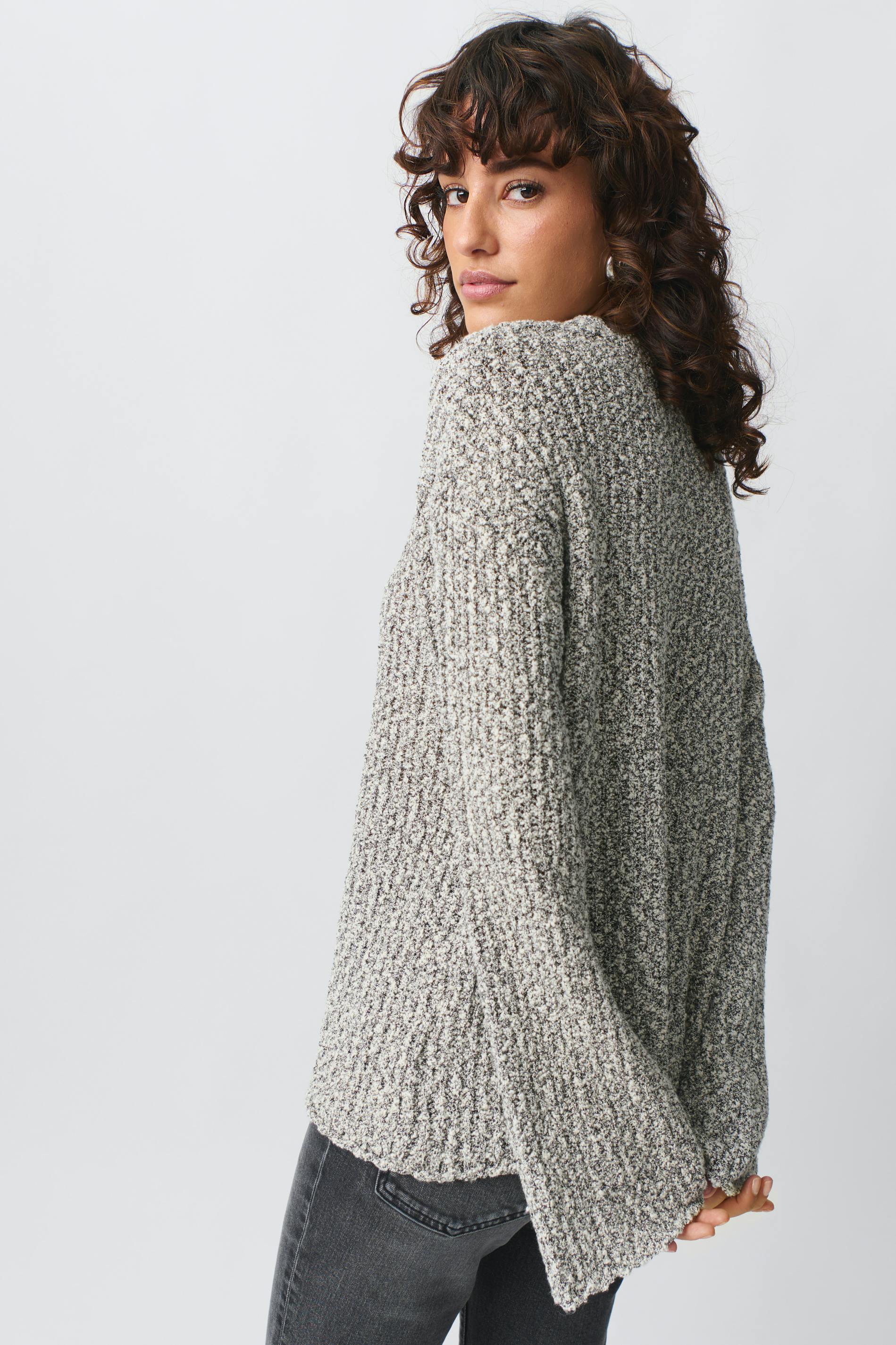 Slub knitted sweater