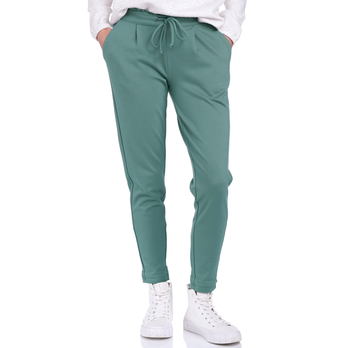 Damen Jogpants mit Rüschen am Bund