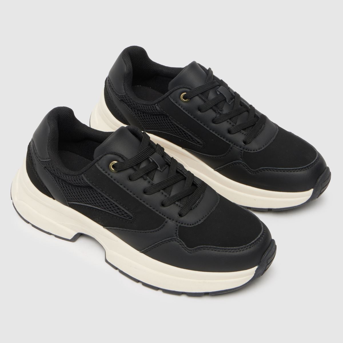 Schuh Maura – Svarta och vita grova sneakers