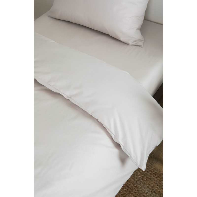 Housse de couette unie en Coton Bio pour lit 1 personne