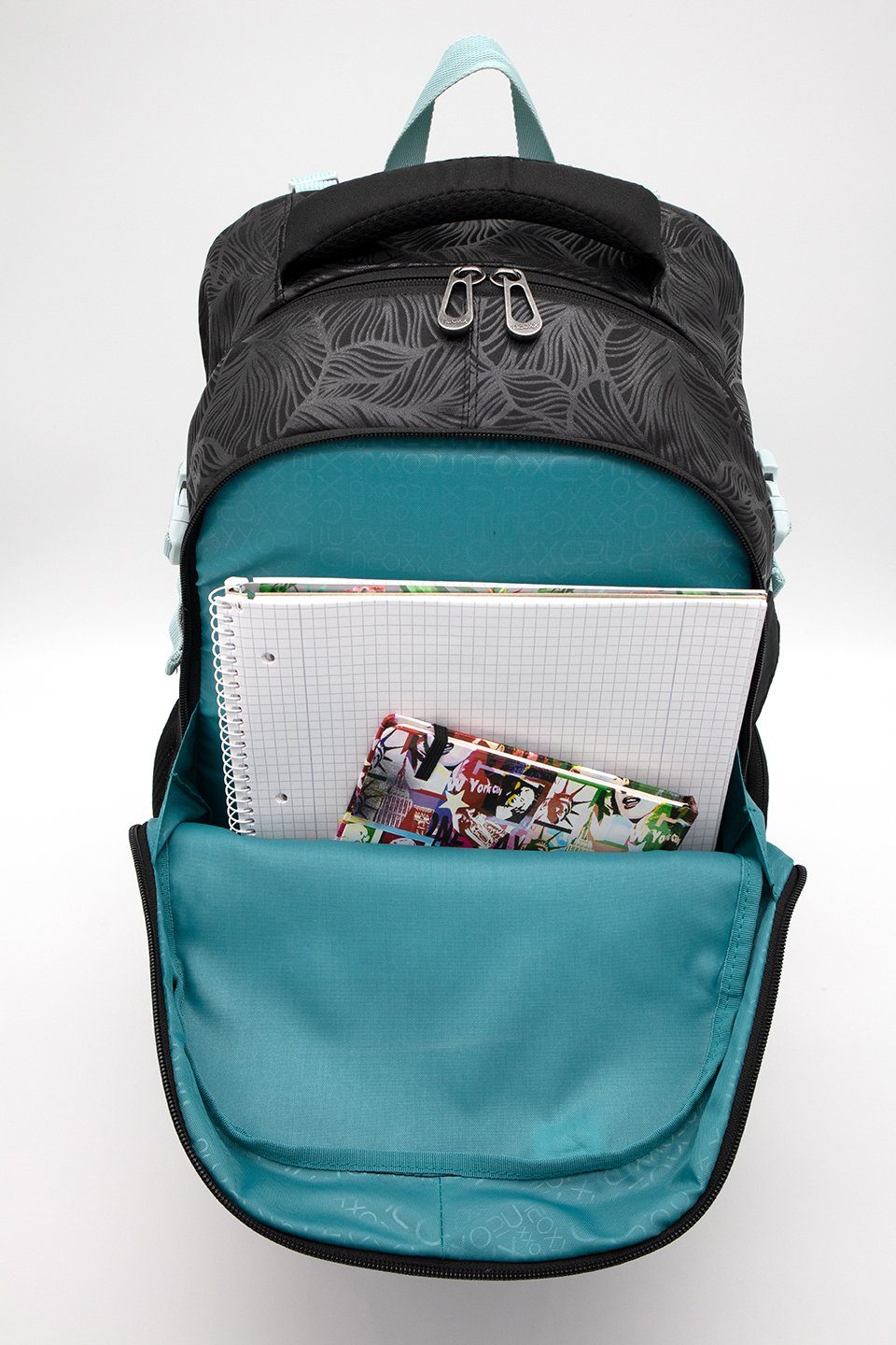 neoxx Schulrucksack Active, Queen of the Nite, aus recycelten PET-Flaschen