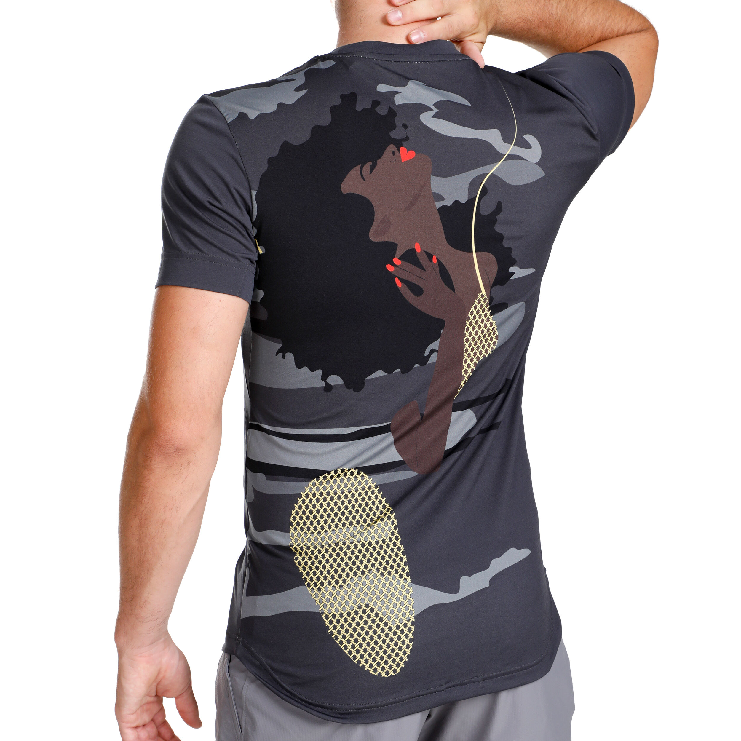 New York Printed T-Shirt Herren - Grau