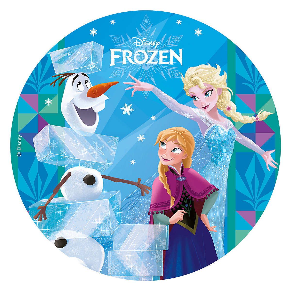 Essbare Tortenaufleger   Frozen II Elsa, Anna, Olaf 20cm