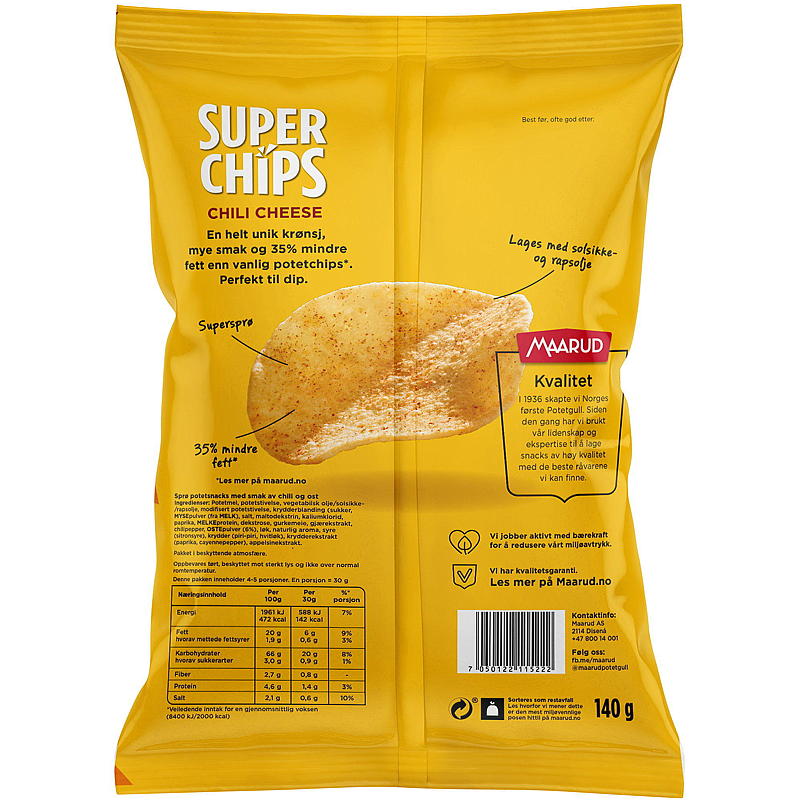 Maarud Superchips 140 g Chili cheese Maarud