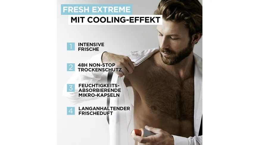 L'Oréal Men Expert Deospray Extreme Fresh - 48h Schutz vor Schweiß und Körpergeruch mit integriertem Cooling-Effekt 150 ml