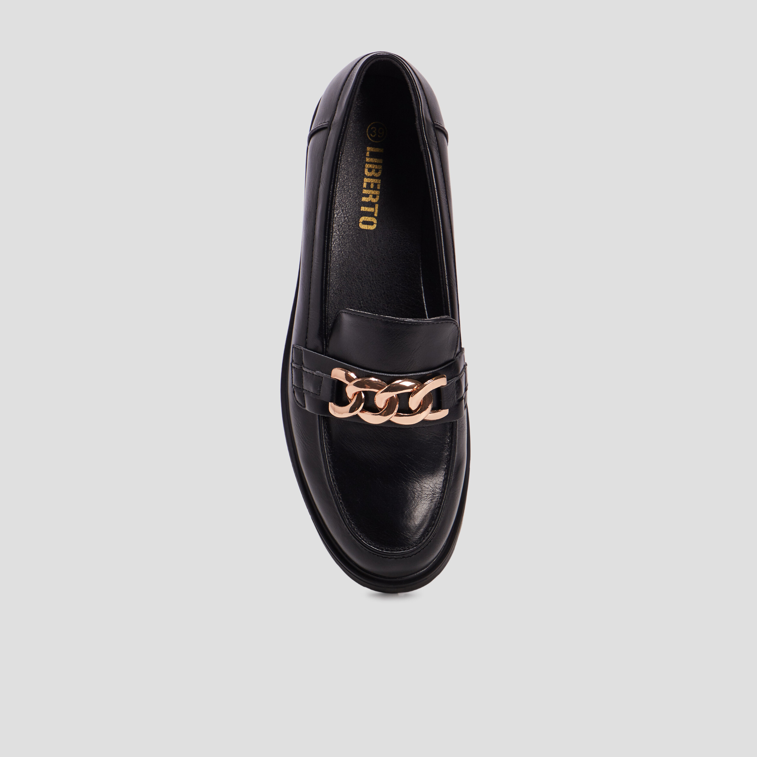 Mocassins à détails bijoux Liberto noir femme | La Halle